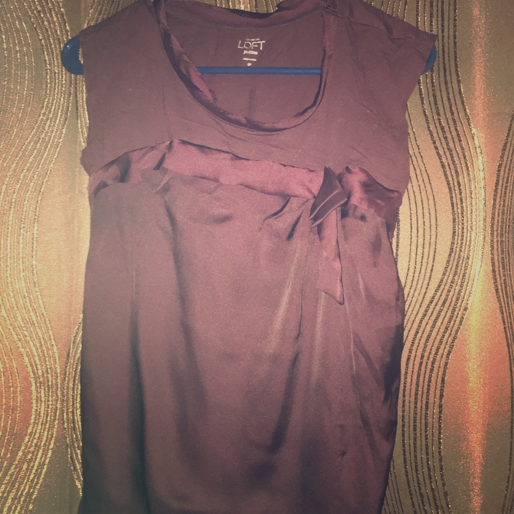 Ann Taylor Loft Sleeveless Satin Shirt